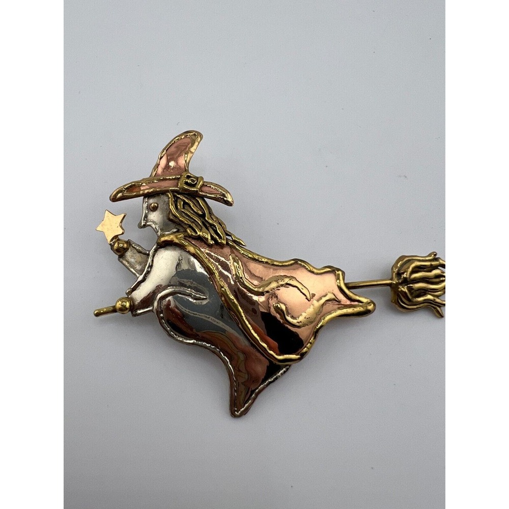 Vintage‎ Broomstick Brooch Halloween